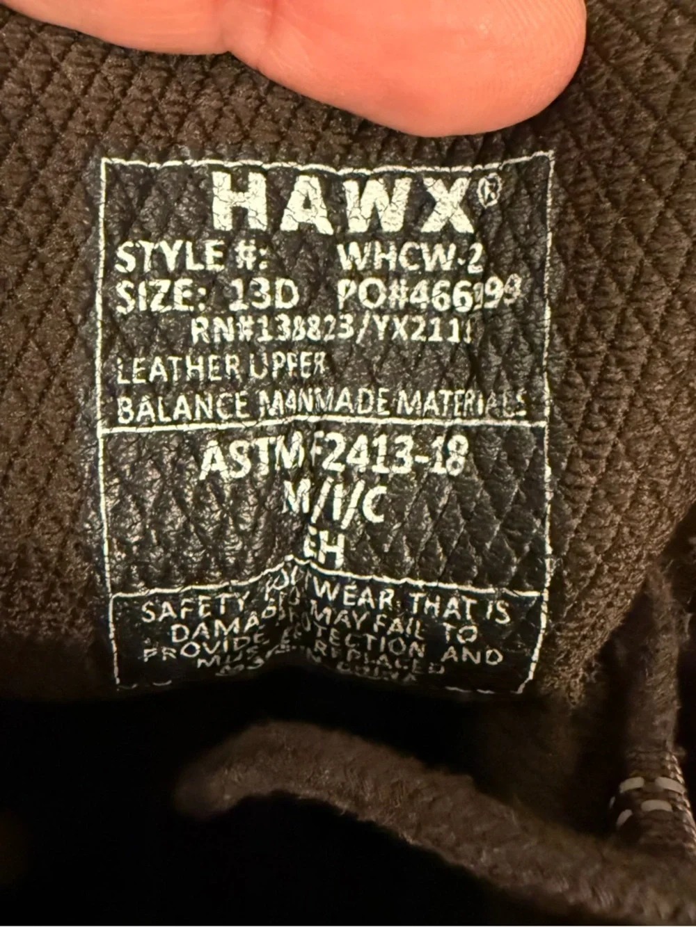 Hawx Men's Axis Waterproof Hiker Boot Composite Toe Leather Men’s Size 13 D Gorp